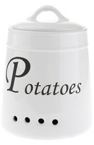 Recipient din ceramică pentru cartofi Dakls, 4120 ml, alb