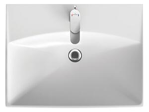 Lavoar baie suspendat alb 50 cm, dreptunghiular, Cersanit City 505x400 mm