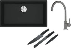 Set chiuvetă din granit Franke Maris 125.0687.260, baterie bucătărie Franke Lina 115.0626.022