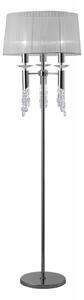 Lampadar elegant Tiffany crom/ abajur alb