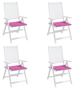 Perne scaun grădină, roz, 4 buc., 50x50x3 cm, textil