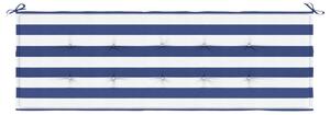 Pernă de bancă dungi albastre și albe 150x50x3 cm textil oxford