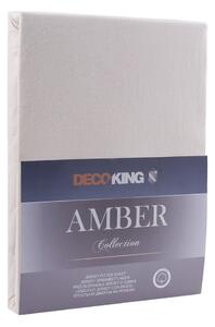 Cearșaf de pat DecoKing Amber Collection, 80-90 x 200 cm, crem