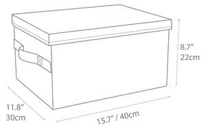 Cutie de depozitare Bigso Box of Sweden Wanda, 30 x 20 cm, gri