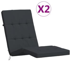 Perne scaun de terasă, 2 buc, negru, țesătură Oxford