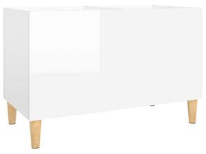 Dulap pt discuri, alb extralucios 74,5x38x48 cm lemn prelucrat