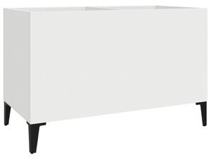 Dulap de discuri, alb, 74,5x38x48 cm, lemn prelucrat