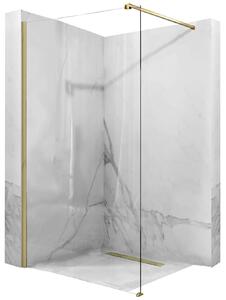 Rea Aero perete cabină de duș walk-in 100 cm auriu periat/sticla transparentă REA-K4701