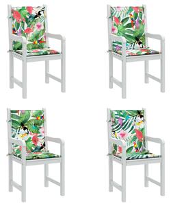 Perne pentru scaune cu spătar jos, 4 buc, multicolor, textil