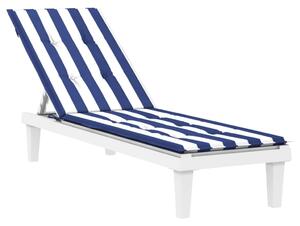 Pernă scaun de terasă, dungi albastre&albe, textil oxford