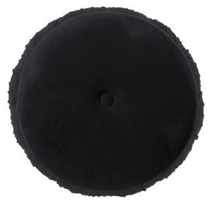 Taburet tapitat cu stofa, cu spatiu de depozitare Paris Negru, Ø41xH41 cm