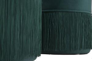 Set 2 taburete tapitate cu stofa Lines Velvet Verde, Ø35xH42 / Ø30xH32 cm