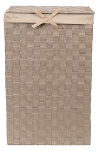 Coș de rufe cu capac Compactor Laundry Linen, înălțime 60 cm, maro