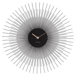 Ceas de perete Karlsson Peony, negru, ø 45 cm