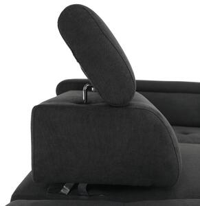 KONDELA Canapea cu funcţie de reglare a adâncimii şezutului, gri, model stânga, COPER