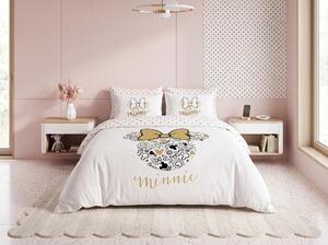 Lenjerie de pat pentru copii MINNIE GOLD alb Dimensiunile lenjeriei: 70 x 90 cm | 140 x 200 cm
