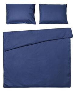 Lenjerie pentru pat dublu din bumbac Bonami Selection, 200 x 200 cm, albastru marin