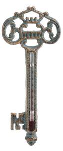 Decoratiune cheie termometru, Metal, Maro, Casta