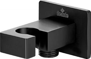 Set de dus culoare neagra cu baterie termostatata Deante, Box Negru mat