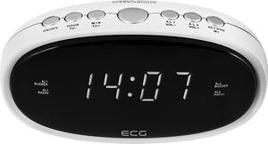 Radio cu ceas ECG RB 010 alb, FM, Digital, memorie 10 posturi, alarma dubla