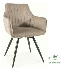 Scaun BALLO, bej/negru, stofa clasica/metal, 56x45x84 cm