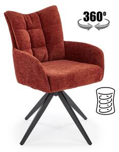 Scaun rotativ K540, scortisoara/negru, stofa/metal, 60x63x89 cm