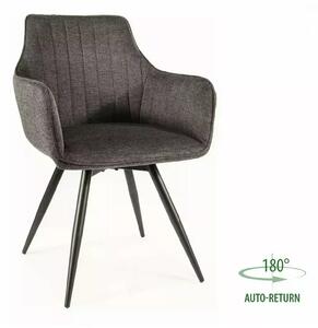 Scaun BALLO, gri inchis/negru, stofa clasica/metal, 56x45x84 cm