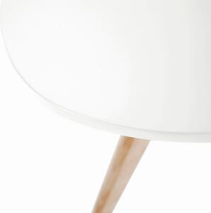 KONDELA Masă dining, albă/natural, 120x80 cm, CYRUS 2 NEW