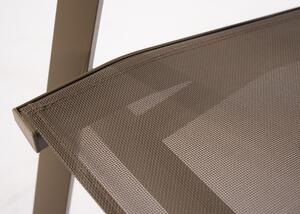 Scaun de gradina / terasa din aluminiu si material textil, Next Cappuccino, l60xA85xH65 cm