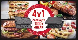 Sandwich-maker 4 in 1, ETA Sorento 3151, 900 W, otel inoxidabil, 4 tipuri de placi detasabile
