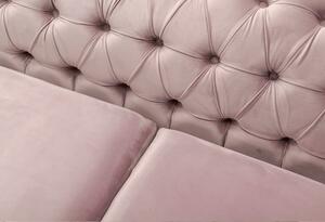 KONDELA Canapea cu 3-locuri de lux, roz învechit, NIKOL 3 ML