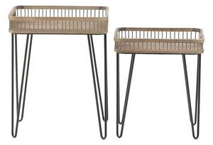 Zina Set 2 Masute, Lemn, Bej