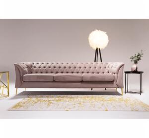 KONDELA Canapea cu 3-locuri de lux, roz învechit, NIKOL 3 ML