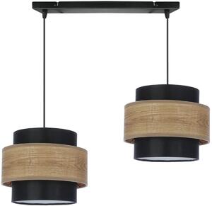 Candellux Twin lampă suspendată 2x40 W negru 32-17888