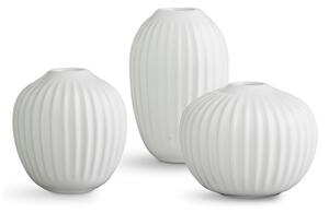 Set 3 vaze miniaturale din gresie Kähler Design Hammershoi Miniature, alb