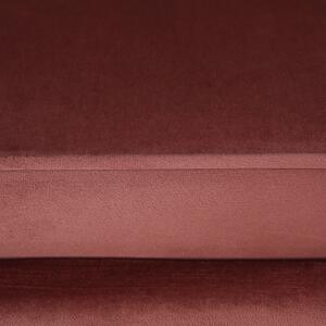 Bancă în stil Art-deco, catifea Velvet roz/crom auriu, NOBLIN