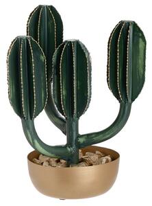 Nesy Floare artificiala cactus ghiveci mediu, Metal, Verde