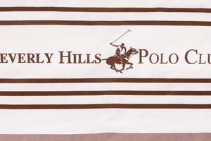 Lenjerie de pat din bumbac Ranforce, Beverly Hills Polo Club BHPC 029 Maro / Alb, 200 x 220 cm
