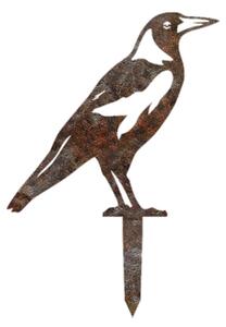 Decoratiune gradina BIRD A-02, metal, maro, 32×0.15×30 cm