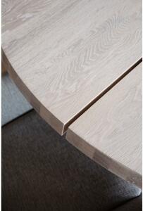 Masă de dining rotundă din stejar albit cu picioare metalice Rowico Freddie, ø 160 cm