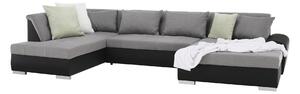 Canapea, gri/negru, model stânga, LIBERTO U