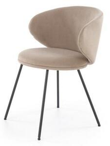 Scaun K587, bej - Mavel 38, stofa catifelata/otel, 60x58x77 cm