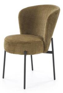 Scaun K590, verde olive - Cremona 38, stofa catifelata/otel, 55x66x80 cm