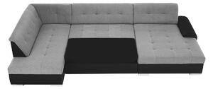Canapea, gri/negru, model stânga, LIBERTO U