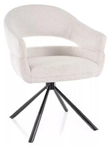 Scaun BORGO, bej - Raven 22, stofa clasica/metal, 58x45x87 cm