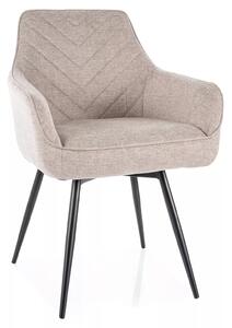 Scaun SERVIO, bej deschis - Brego 31, stofa clasica/metal, 55x45x88 cm