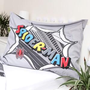 Lenjerie de pat din bumbac pentru copii Jerry Fabrics Spiderman, 140 x 200 cm, gri