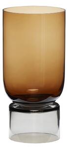 Vază din sticlă Hübsch Amber, înălțime 32 cm, portocaliu