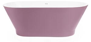 Cada baie freestanding ovala 170x80 cm violet cu preaplin Fibrex, OSLO Violet