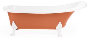 Cada baie freestanding ovala 170x70 cm portocalie Fibrex, KNOSSOS Portocaliu